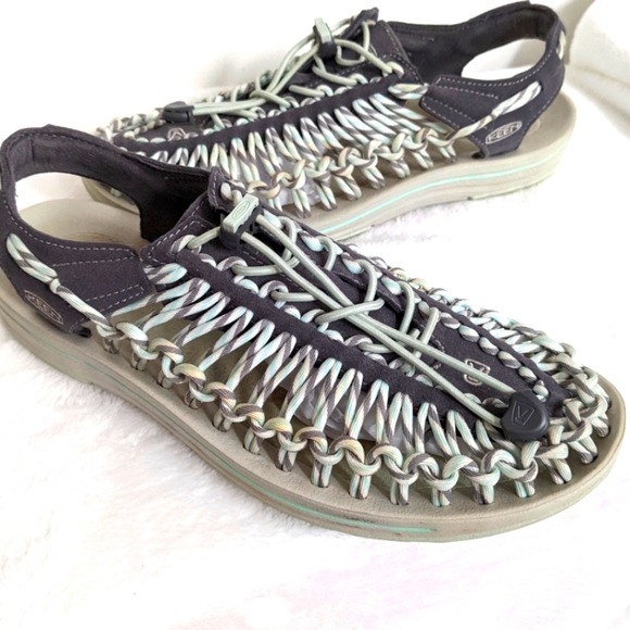 Keen Uneek Slice Woven Slingback Hiking Outdoor Sandals - Picture 1 of 14